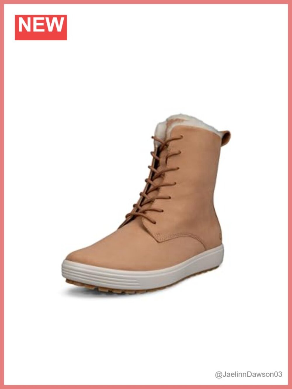 ECCO Soft 7 Tred High-Cut Nubuck Leather Boots Wool Lined